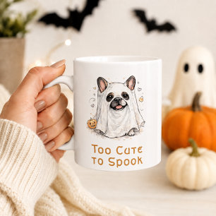 Taza De Café Bulldog Francés Halloween Adorable Fantasma