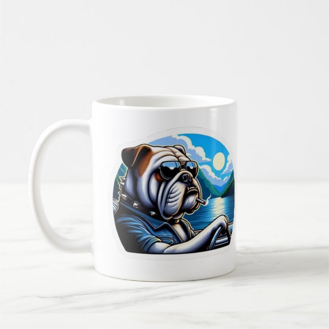 Taza De Café Bulldog francés indulta a mi amante de los perros  (Izquierda)