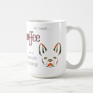 Taza De Café Bulldog francés lindo adorador de perro colorido