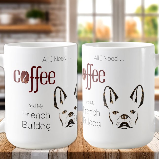 Taza De Café Bulldog francés lindo Moda de perro de la  frances (Subido por el creador)