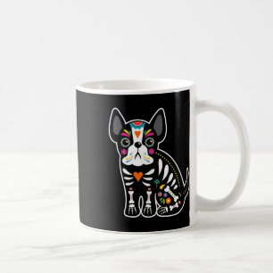 Taza De Café Bulldog Francés Mexicano Calavero Día De Halloween