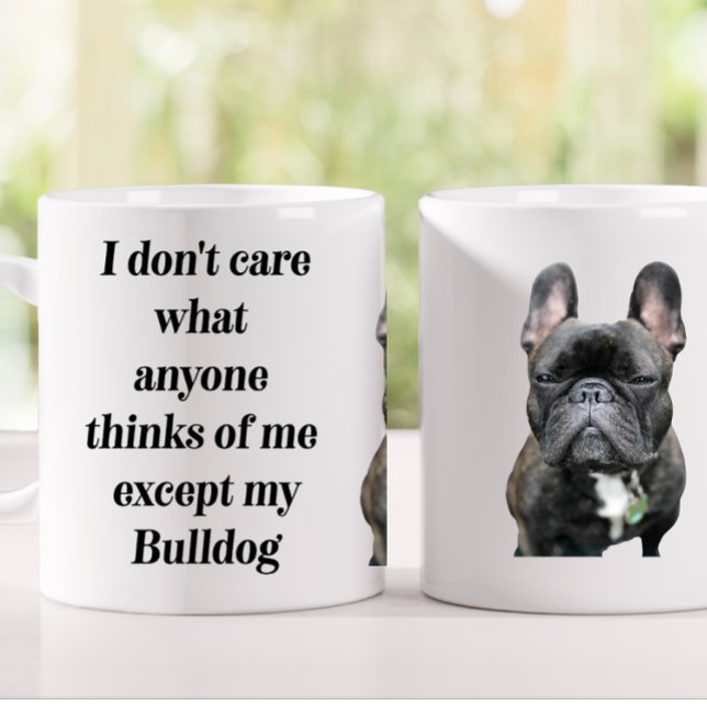 Taza De Café bulldog francés negro de 11 onzas Mug perro gracio (Subido por el creador)