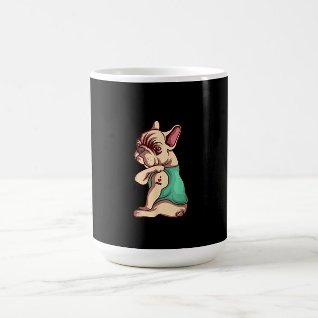 Taza De Café bulldog francés perro me encanta mamá tatuaje rega (Centro)