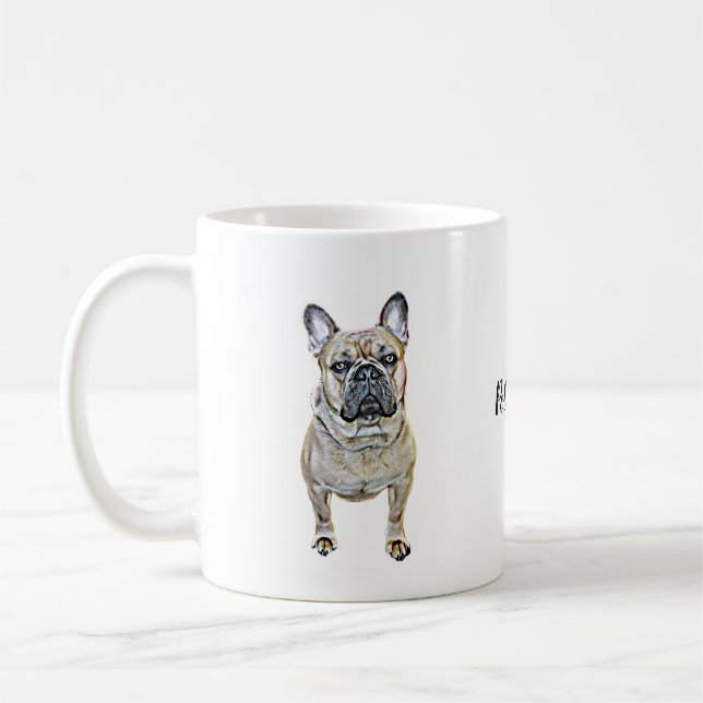 Taza De Café Bulldog francés personalizado (Izquierda)