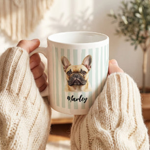 Taza De Café Bulldog Francés Personalizado Amante del Perro F