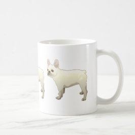 Taza De Café Bulldog francés Raza de Perro Ilustracion Silhouet