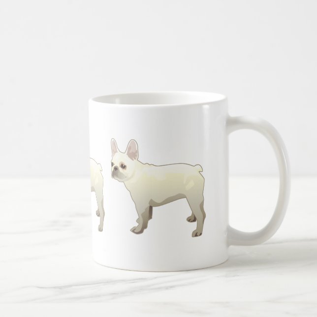 Taza De Café Bulldog francés Raza de Perro Ilustracion Silhouet (Derecha)