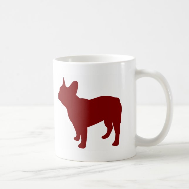 Taza De Café Bulldog francés (rojo) (Derecha)