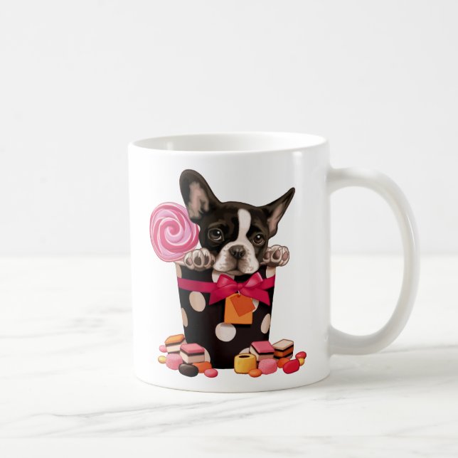Taza De Café Bulldog francés y dulce (Derecha)