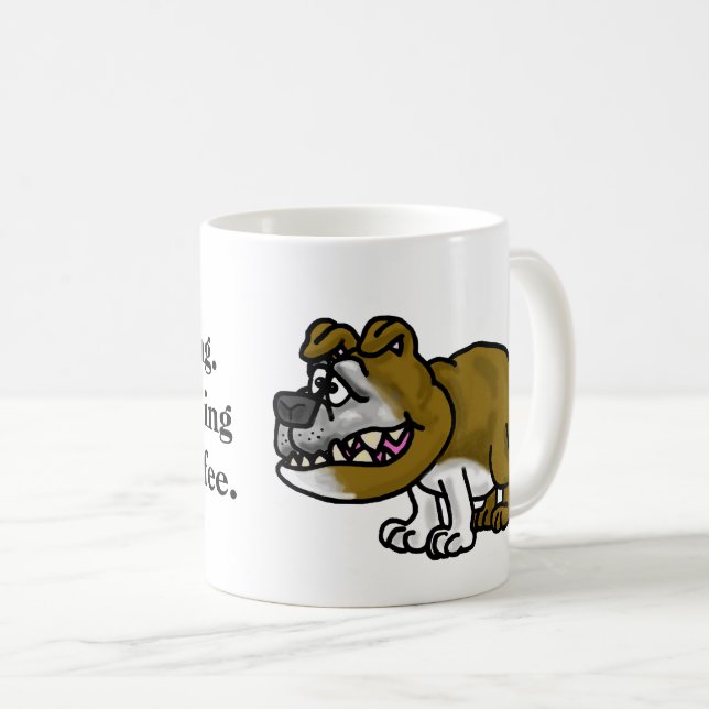 Taza De Café Bulldog grueso café tazón (Anverso derecho)