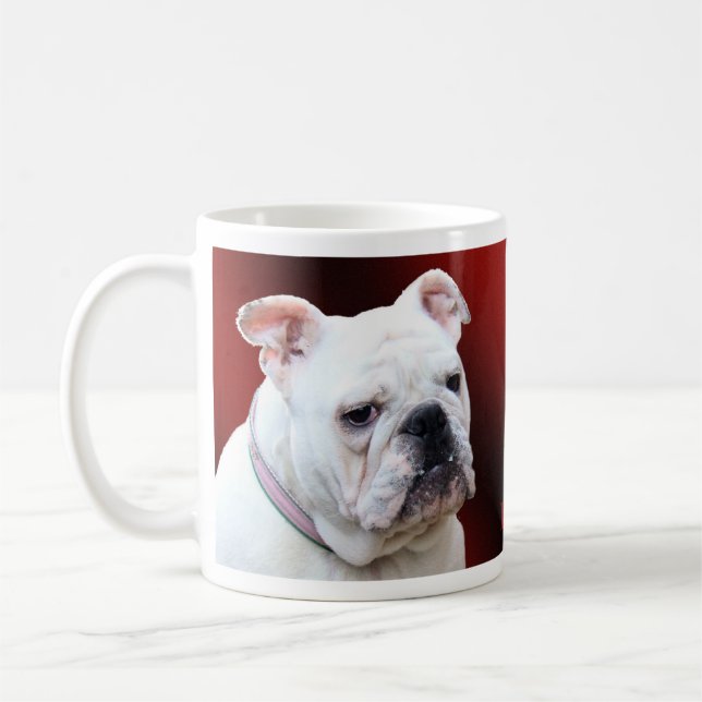 Taza De Café Bulldog inglés blanco (Izquierda)