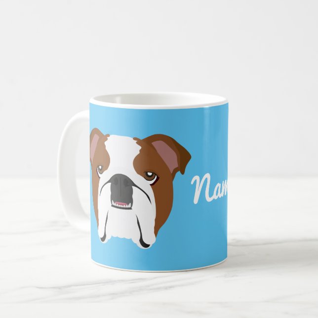 Taza De Café Bulldog inglés café Mug (Anverso izquierdo)