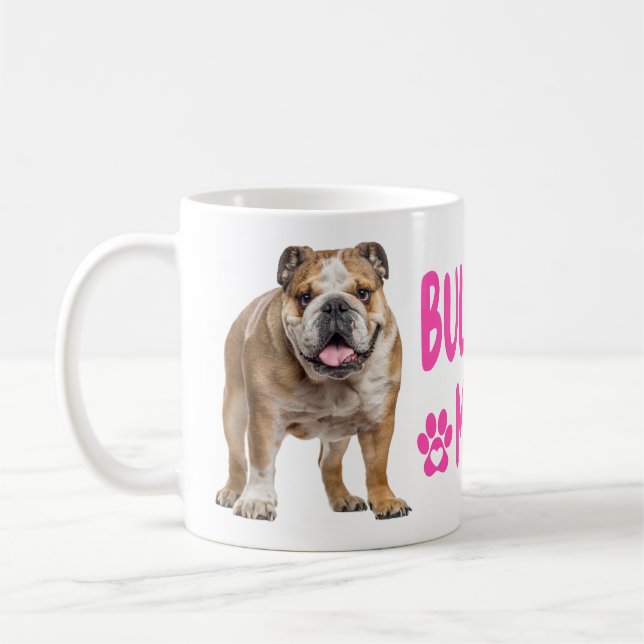 Taza De Café Bulldog inglés dulce mamá regalo Adorable Perros a (Izquierda)