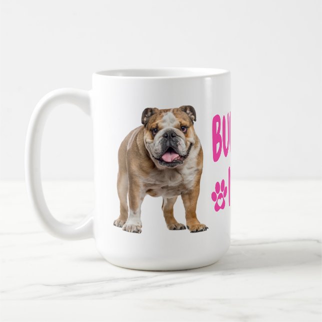Taza De Café Bulldog inglés dulce mamá regalo Adorable Perros a (Izquierda)