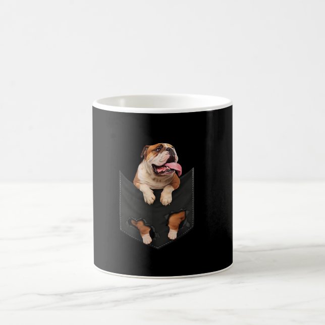 Taza De Café Bulldog Inglés En Tu Bolsillo Perros Amantes (Centro)