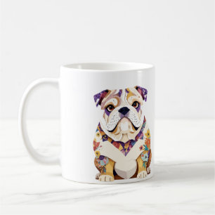 Taza De Café Bulldog inglés juguetón Adorable animal divertido