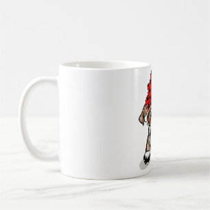 Taza De Café Bulldog Inglés lindo Xmas Red Plaid Headband Y G