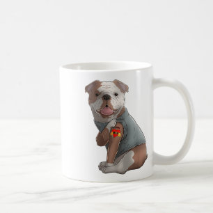 Taza De Café Bulldog inglés que amo a mamá madre de la camiseta
