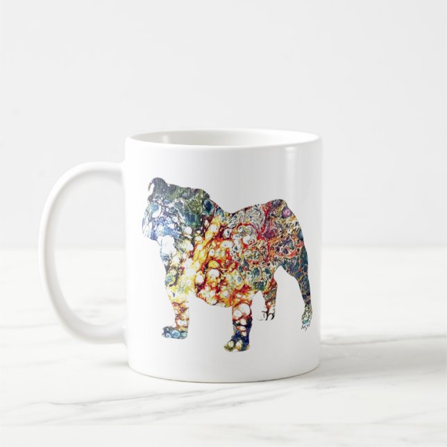Taza De Café Bulldog inglés, regalos de Bulldog, Bulldog (Izquierda)