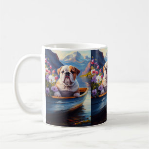 Taza De Café Bulldog inglés sobre un remo: Una aventura escénic