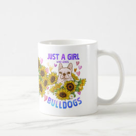 Taza De Café Bulldog Lover Sunflower Dog Lover Trainer Floral