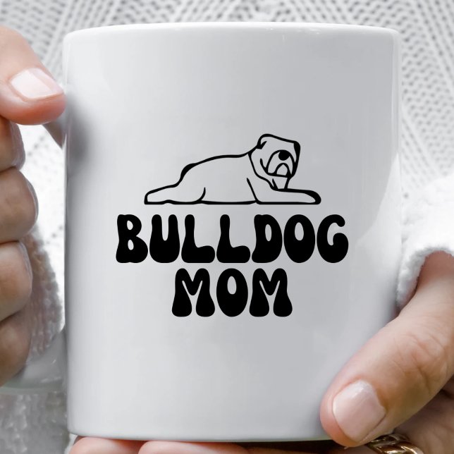 Taza De Café Bulldog Mom Coffee Mug (Bulldog Mom Coffee Mug)