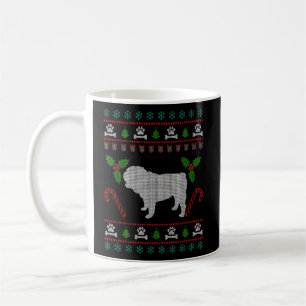 Taza De Café Bulldog Navidades feos Perro gracioso