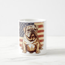 Bulldog patriótico americano