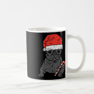Taza De Café Bulldog Santa Frenchie Navidades de perros Noche M