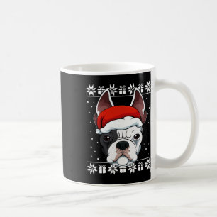 Taza De Café Bulldog Santa Hat Navidades Pajama Cute Perro Feo
