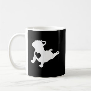 Taza De Café Bulldog Yoga Pose Love Heart Workout Regalo