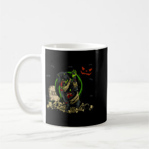 Taza De Café Bulldog Zombie Perro Divertido Perro Zombie Hallow
