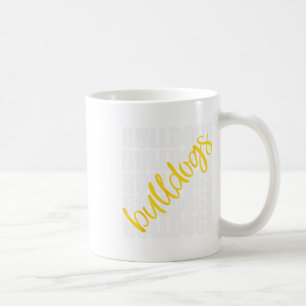 Taza De Café Bulldoges Amarillo Escuela Deportivo Equipo Espíri