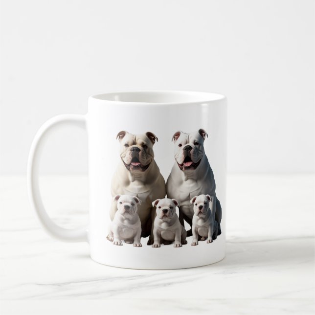 Taza De Café Bulldoges blancos estadounidenses (Izquierda)