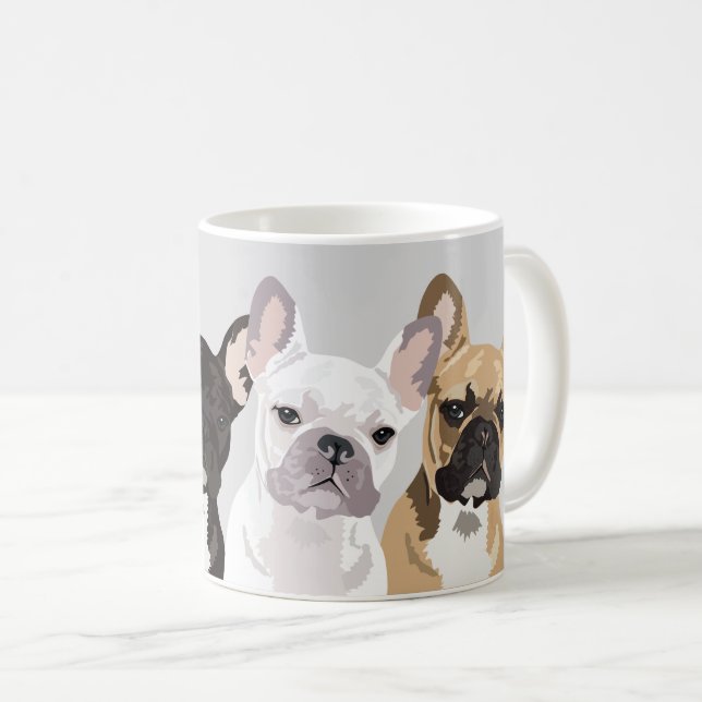 Taza De Café Bulldoges de Francia | Bulldog Cute Frenchie (Anverso derecho)