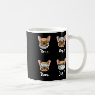 Taza De Café Bulldoges de la máscara de perro del Bulldog franc