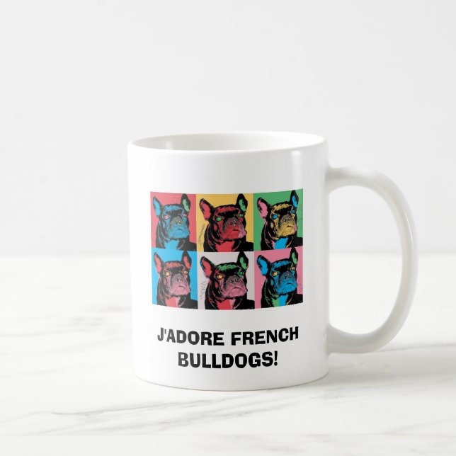 TAZA DE CAFÉ ¡BULLDOGES FRANCESES DE J'ADORE! (Derecha)