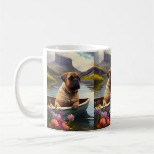 Taza De Café Bullmastiff sobre un remo: Una aventura escénica