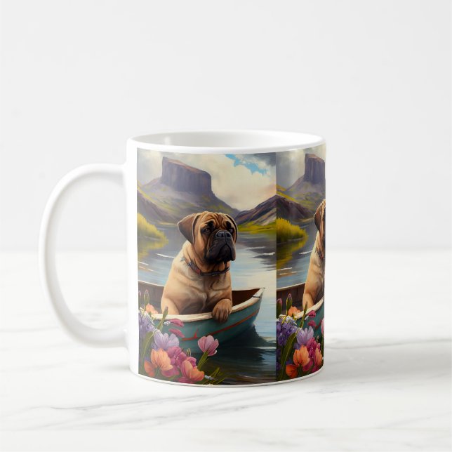 Taza De Café Bullmastiff sobre un remo: Una aventura escénica (Izquierda)