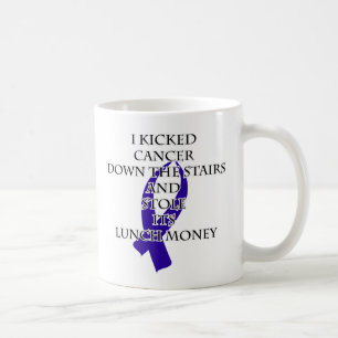 Taza De Café Bully de cáncer (cinta azul oscura)
