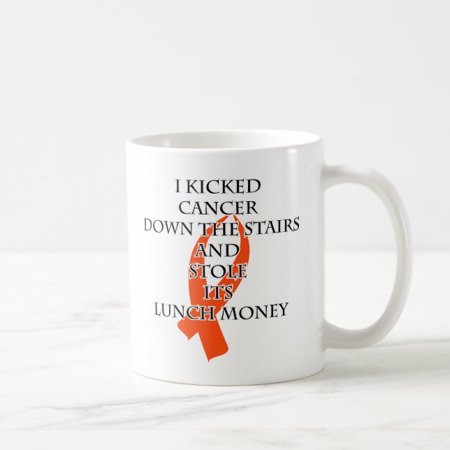 Taza De Café Bully de cáncer (cinta Naranja) (Derecha)