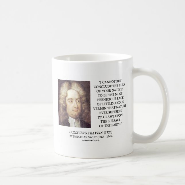 Taza De Café Bulto de Jonathan Swift de tierra odiosa de los (Derecha)