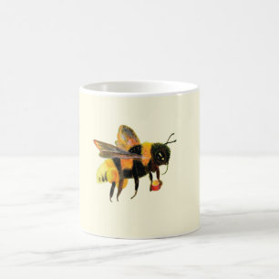 Taza De Café Bumble Bee cargando polen