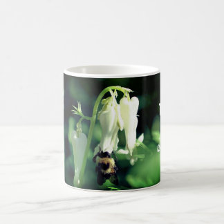Taza De Café Bumble Bee En Flor Blanca Personalizado