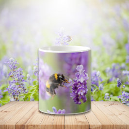 Taza De Café Bumblebee en Lavender