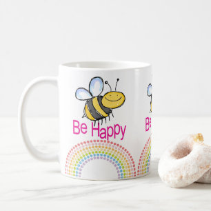 Taza De Café Bumblebee Happy Rainbow Mug