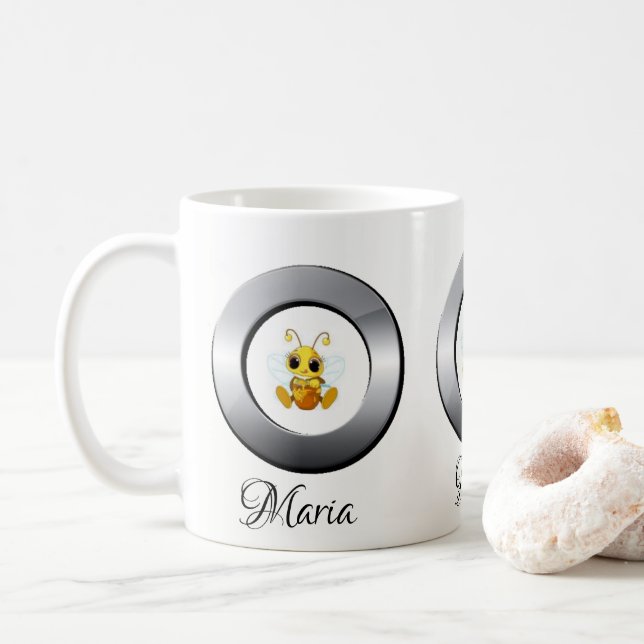 Taza De Café Bumblebee Silver Mug (Con donut)