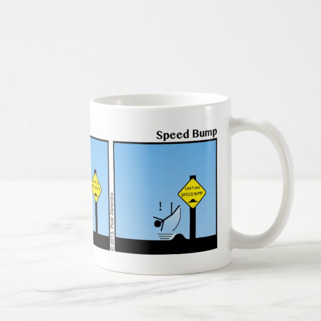 Taza De Café Bump de velocidad divertida Stickman Mug - 125 (Derecha)