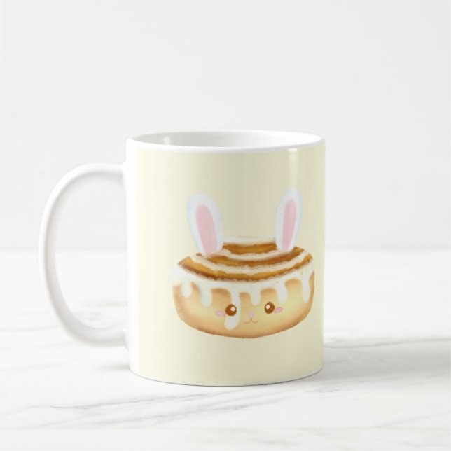 Taza De Café Bun de Cinnamon de postre dulce conejo (Izquierda)
