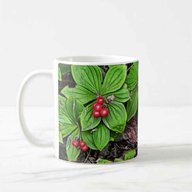 Taza De Café Bunchberry con bayas (Izquierda)